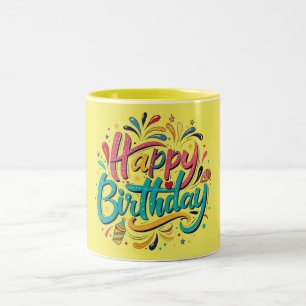 "Colourful Happy Birthday Celebration" Mug