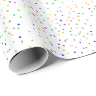 Colourful Happy Birthday Confetti Wrapping Paper