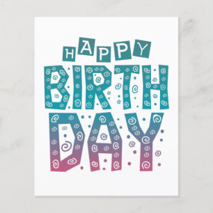 colourful happy birthday for all flyer
