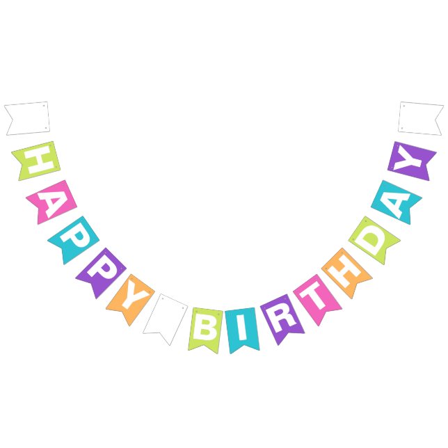 Colourful Happy Birthday Party Bunting (All)