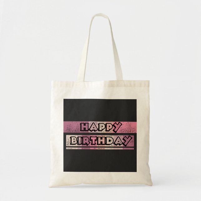 colourful happy birthday tote bag (Front)