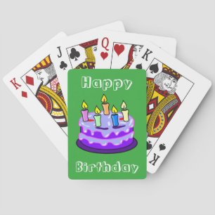 Colourful Happy Birthday Trendy Playing Cards