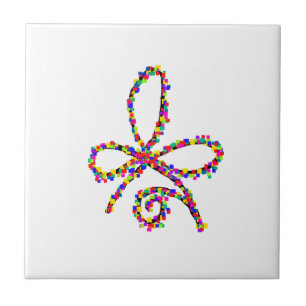 Colourful Happy Celtic Strength Symbol Tile