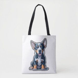 Colourful Happy Doberman Puppy   Tote Bag