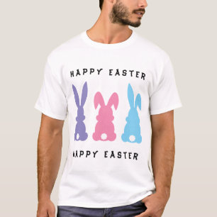 Colourful Happy Easter Bunnies T-Shirt