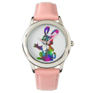 Colourful Happy Easter Bunny Cute Kids Watch