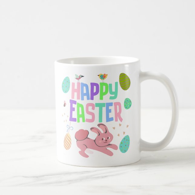 Colourful Happy Easter Coffee Mug (Right)