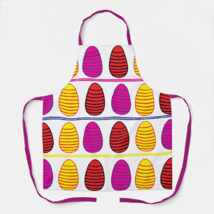 Colourful Happy Easter Eggs Pattern     Apron