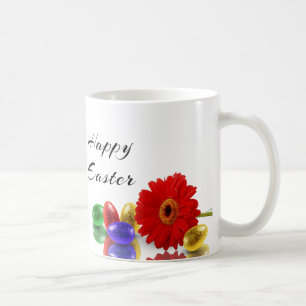 Colourful Happy Easter Eggs with Gerbera Coffee Mug