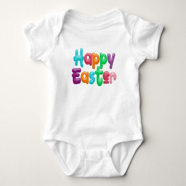 Colourful Happy Easter Typography | Bodysuit (Front)