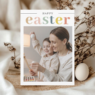 Colourful Happy Easter With Photo