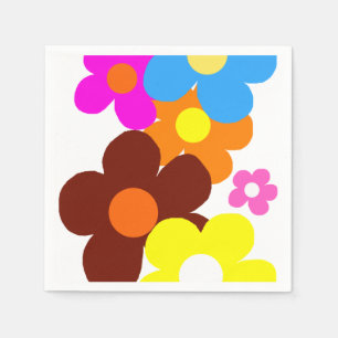 Colourful Happy Flowers Napkin