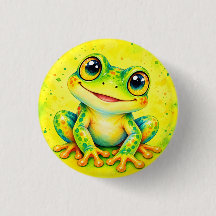 Colourful Happy Frog Watercolor