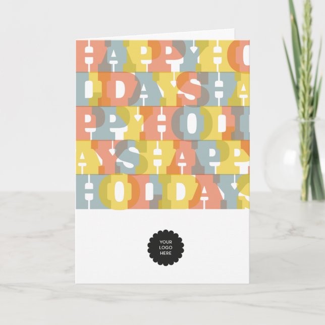 Colourful Happy Holidays Holiday Card (Front)