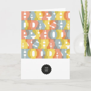 Colourful Happy Holidays Holiday Card