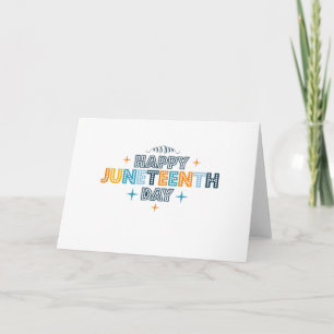 Colourful Happy Juneteenth Day Card