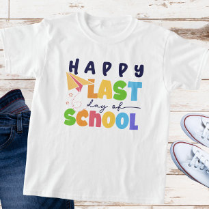 Colourful "Happy Last Day of School" Kid's T-Shirt