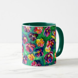 Colourful Happy Little Flowers Original Artwork Mug
