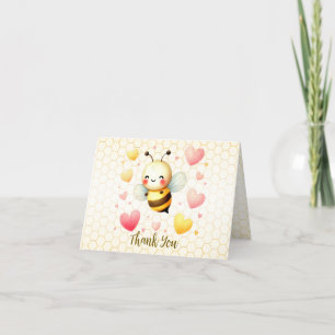 Colourful Happy Little Honey Bee Baby Shower Cute Thank You Card