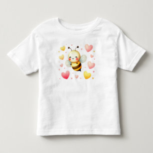 Colourful Happy Little Honey Bee Cute Toddler T-Shirt