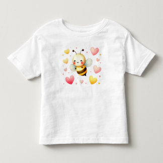 Colourful Happy Little Honey Bee Cute Toddler T-Shirt