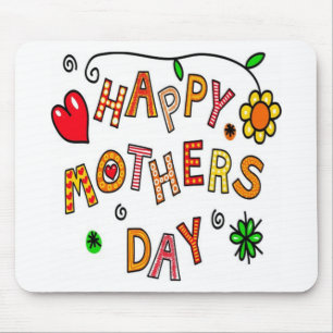 Colourful Happy Mothers Day Mouse Mat