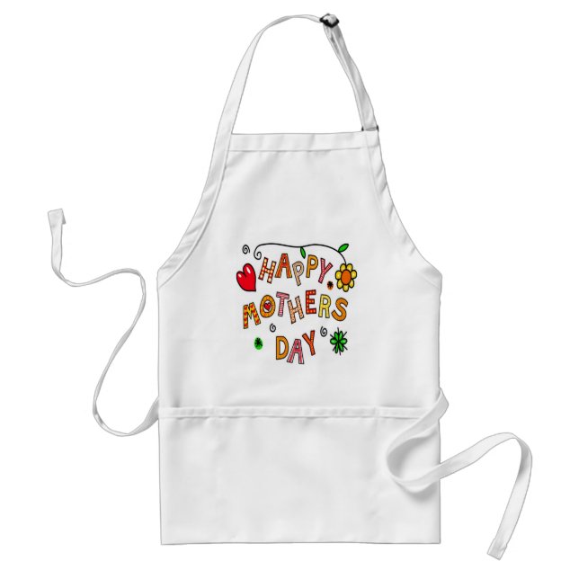 Colourful Happy Mothers Day Standard Apron (Front)
