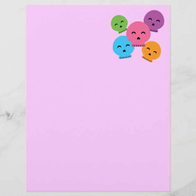 Colourful Happy Skulls (Front)