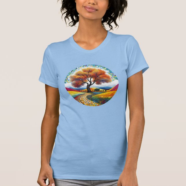 Colourful happy tree T-Shirt (Front)
