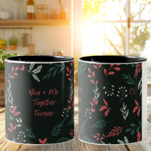 Colourful Happy Valentine's Day Flower Pattern Mug