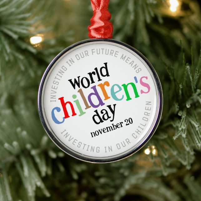  Colourful Happy World Children's Day Metal Tree Decoration (Tree)