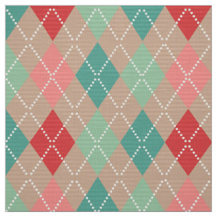 Colourful Harlequin Geometric Pattern 3 Fabric