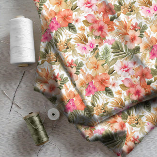 Colourful Hawaiian Floral Pattern ID1092 Fabric