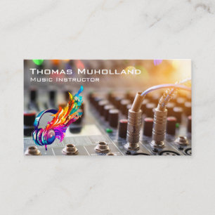 Colourful Headphones   Sound Board   Producer Business Card