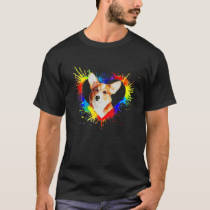 Colourful Heart Baby Corgi Dog Love-R Dad Mum, Boy T-Shirt