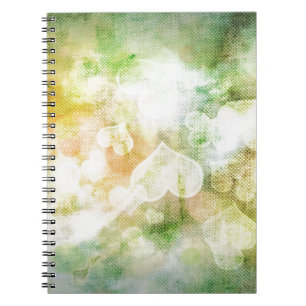 Colourful Heart Background Notebook