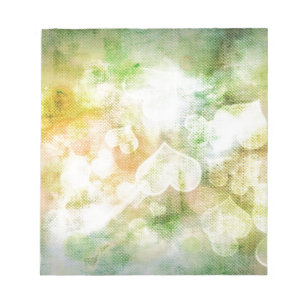 Colourful Heart Background Notepad