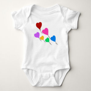 Colourful Heart Balloons Kids T-Shirt Baby Bodysuit