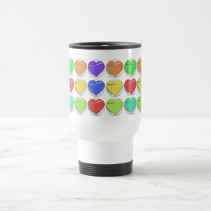 Colourful heart button - Mugs