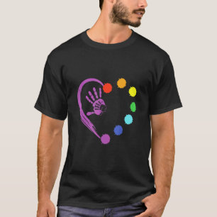 Colourful Heart Chakra Love Meditation Yoga Balanc T-Shirt
