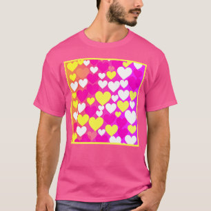 Colourful Heart Love Pattern T-Shirt
