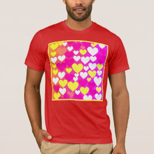 Colourful Heart Love Pattern T-Shirt
