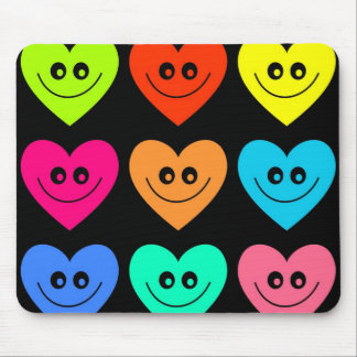 Colourful Heart Mouse Mat