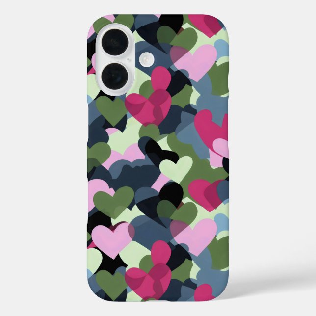 Colourful Heart Pattern Case-Mate iPhone Case (Back)