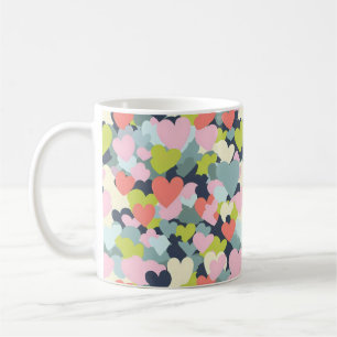 Colourful Heart Pattern Coffee Mug