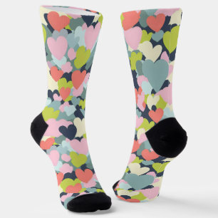 Colourful Heart Pattern Socks