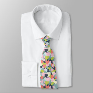 Colourful Heart Pattern Tie