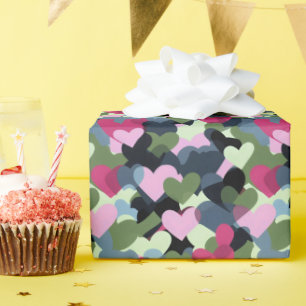 Colourful Heart Pattern Wrapping Paper