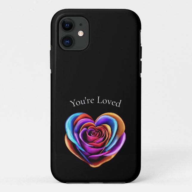 Colourful Heart Shaped Rose-Valentine's Day  Case-Mate iPhone Case (Back)