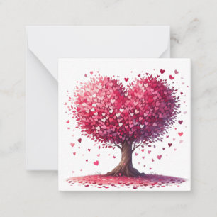 Colourful Heart Shaped Tree  Card